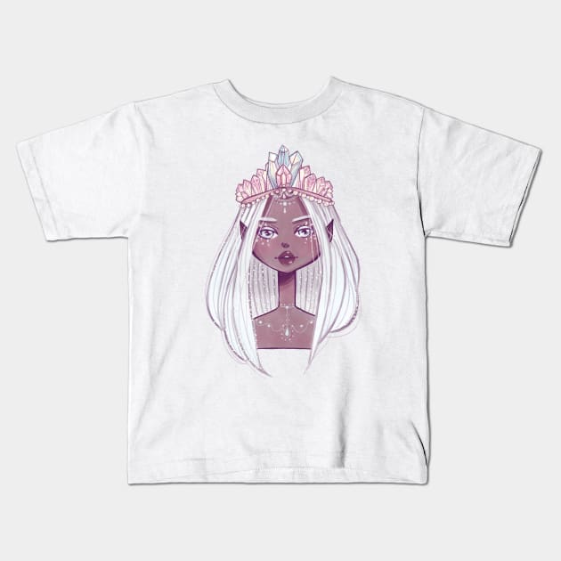 Magic Girl Crystal Queen Kids T-Shirt by Alina.soul.notes